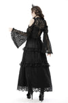 Gothic bell sleeves cold shoulder lace cape BW099