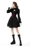 Gothic lolita bishop sleeve jacquard cape BW100