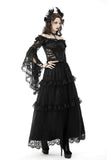 Gothic mesh bell sleeves sexy finger hook lace cape BW103