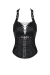 Gothic decorative pattern corset with rope on certral front design CW027 - Gothlolibeauty