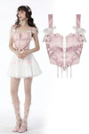 Princess pink heart to heart strap top CW036