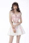 Princess pink heart to heart strap top CW036