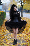 Gothic lace sexy dress with cat ear shape on top DW139 - Gothlolibeauty