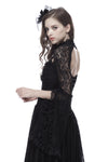 Gothic lace sexy dress with cat ear shape on top DW139 - Gothlolibeauty