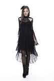 Gothic lace sexy dress with cat ear shape on top DW139 - Gothlolibeauty