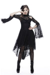 Gothic lace sexy dress with cat ear shape on top DW139 - Gothlolibeauty