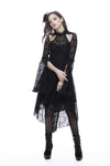 Gothic lace sexy dress with cat ear shape on top DW139 - Gothlolibeauty