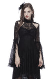 Gothic lace sexy dress with cat ear shape on top DW139 - Gothlolibeauty