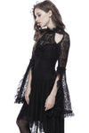 Gothic lace sexy dress with cat ear shape on top DW139 - Gothlolibeauty