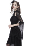 Gothic lace sexy dress with cat ear shape on top DW139 - Gothlolibeauty