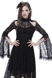 Gothic lace sexy dress with cat ear shape on top DW139 - Gothlolibeauty