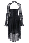 Gothic lace sexy dress with cat ear shape on top DW139 - Gothlolibeauty