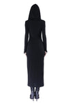 Gothic long knitted hooded dress with hollow out cross DW148 - Gothlolibeauty