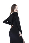 Gothic long knitted hooded dress with hollow out cross DW148 - Gothlolibeauty