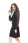 Punk Black spider neck dress DW159 - Gothlolibeauty