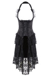 Gothic corset dress with lace cocktail hem DW162BK - Gothlolibeauty