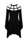 Punk knitted dress with mimic spider web shape design and big kimono sleeves DW183 - Gothlolibeauty