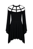 Punk knitted dress with mimic spider web shape design and big kimono sleeves DW183 - Gothlolibeauty