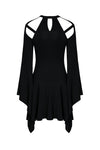 Punk knitted dress with mimic spider web shape design and big kimono sleeves DW183 - Gothlolibeauty