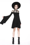 Punk knitted dress with mimic spider web shape design and big kimono sleeves DW183 - Gothlolibeauty