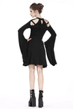 Punk knitted dress with mimic spider web shape design and big kimono sleeves DW183 - Gothlolibeauty