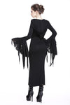 Holloween gothic slit hem witch sleeve hooded dress DW200 - Gothlolibeauty