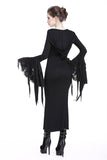 Holloween gothic slit hem witch sleeve hooded dress DW200 - Gothlolibeauty