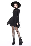 Gothic sexy mesh heart pleated collar bow dress DW205 - Gothlolibeauty