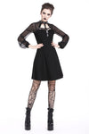 Punk mesh sleeve halter dress DW207 - Gothlolibeauty