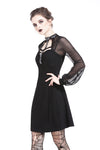 Punk mesh sleeve halter dress DW207 - Gothlolibeauty