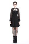 Punk mesh sleeve halter dress DW207 - Gothlolibeauty