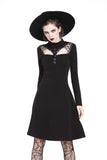 Punk cool hollow lace-up midi dress DW208 - Gothlolibeauty