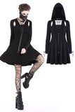 Punk sexy slit hooded dress DW215 - Gothlolibeauty