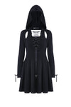 Punk sexy slit hooded dress DW215 - Gothlolibeauty