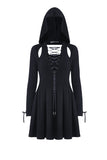 Punk sexy slit hooded dress DW215 - Gothlolibeauty