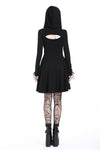 Punk sexy slit hooded dress DW215 - Gothlolibeauty