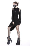 Punk zippered hollow shoulder dress DW218 - Gothlolibeauty