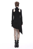 Punk zippered hollow shoulder dress DW218 - Gothlolibeauty