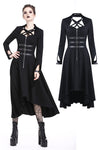 Punk buckle zippered long dress DW219 - Gothlolibeauty