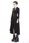 Punk buckle zippered long dress DW219 - Gothlolibeauty