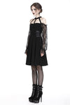 Gothic lace bishop sleeve lace-up dress DW228 - Gothlolibeauty