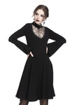 Spiderweb hearted punk dress DW237 - Gothlolibeauty