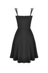 Blakc bandage waist flower strap dress DW424 - Gothlolibeauty