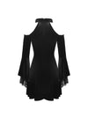 Gothic lace up collar velvet dress  DW428