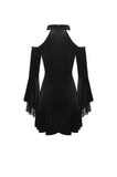 Gothic lace up collar velvet dress  DW428