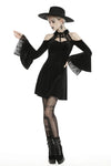 Gothic lace up collar velvet dress  DW428