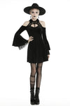 Gothic lace up collar velvet dress  DW428