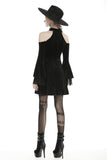 Gothic lace up collar velvet dress  DW428