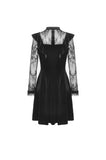 Gothic doll frilly lace velvet dress DW431