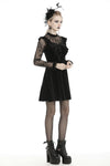 Gothic doll frilly lace velvet dress DW431